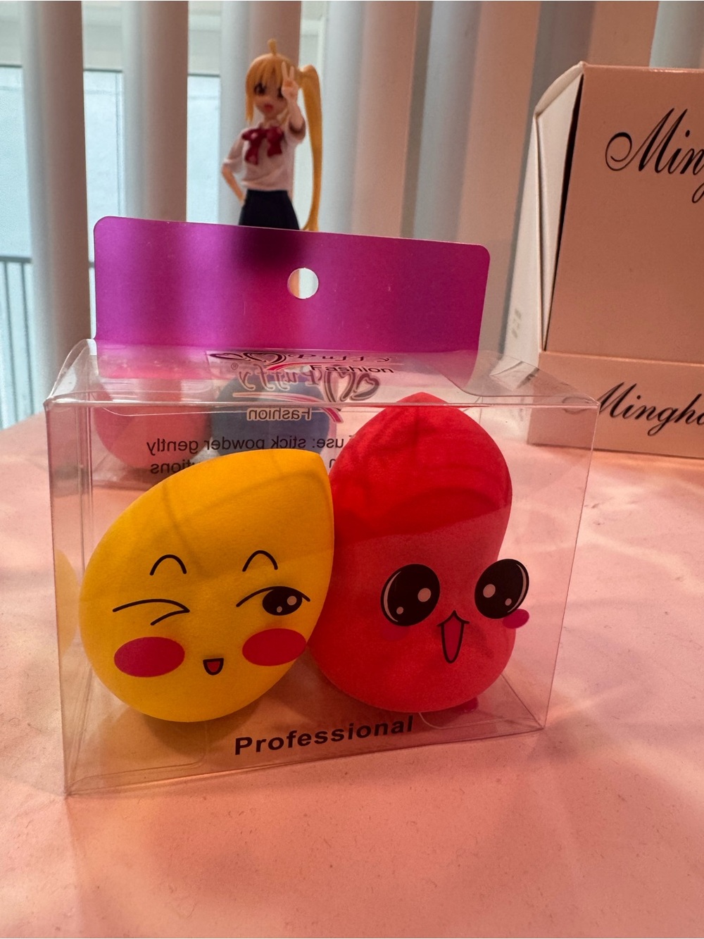 Kids Emoji Makeup Sponge Duo - Yellow & Red